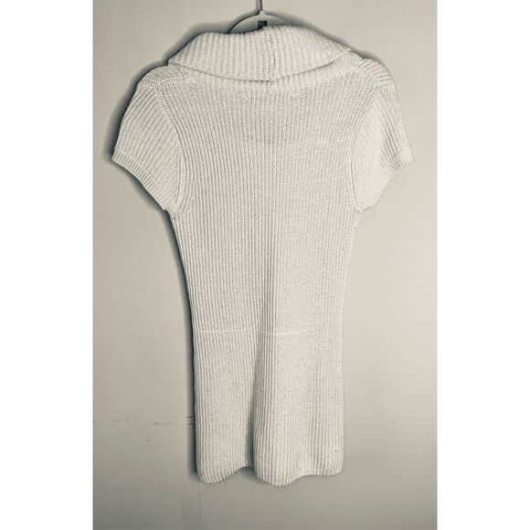 INC International Concepts Women's Medium Silk Blend Metallic Silver Mini Dress - Picture 2 of 4